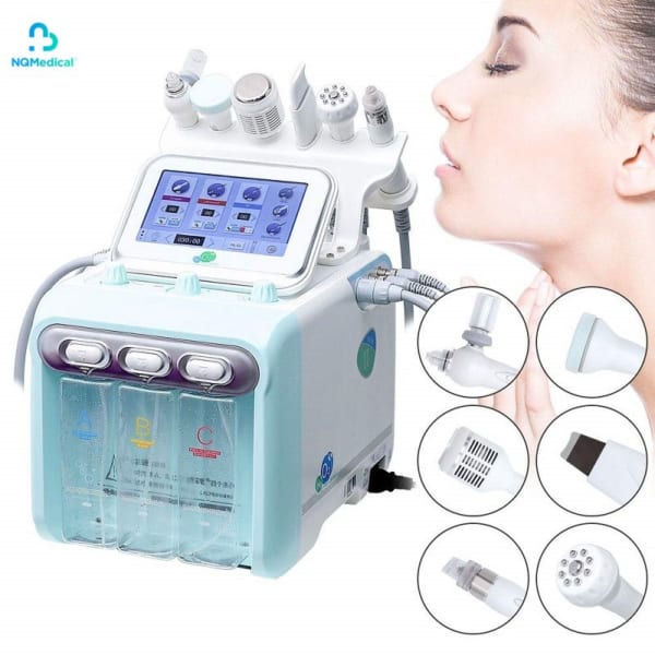 Máy 6in1 H2O2 được thiết kế 6 đầu trị liệu nhiều vấn đề da khác nhau