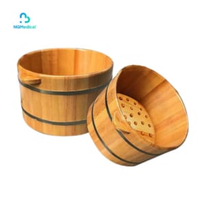 Chậu gỗ ngâm chân có hạt massage