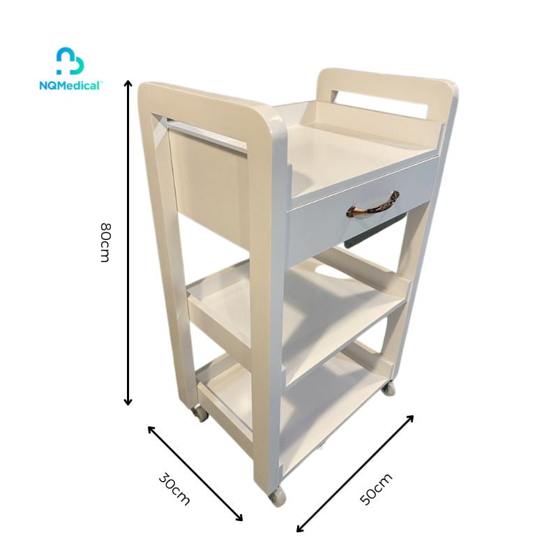 Kích thước xe đẩy gỗ 3 tầng